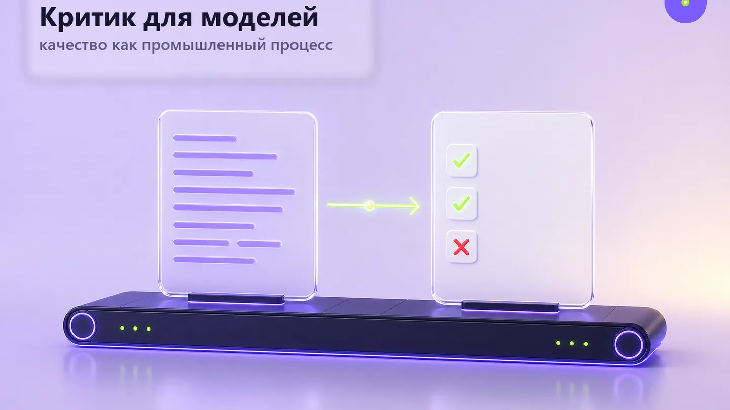 Предметная редакционная сцена с фильтрующим контуром, через который проходит модельный поток качества.
