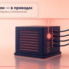 Индустриальная редакционная обложка дата-центра, где поток энергии становится несущей системой всей башни.