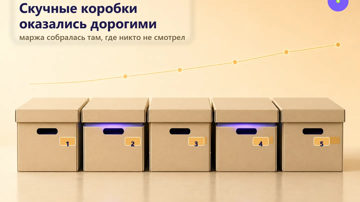 Редакционная обложка SCQR к материалу «Эпоха ИИ делает скучные компании самыми важными».