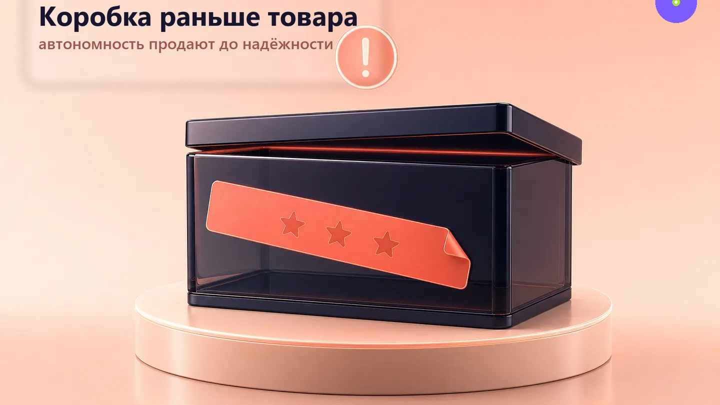 Редакционная обложка SCQR к материалу «Миф о “готовом агенте”: почему автономность продают раньше, чем она стала надёжной».